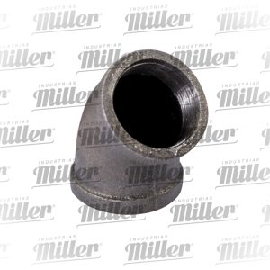 Codo 45 negro de hierro maleable