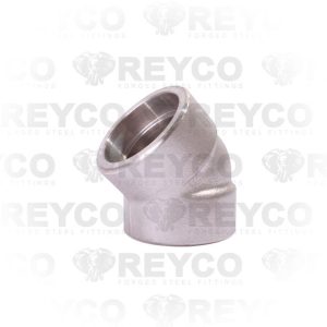 Codo 45 grados de acero inoxidable soldable