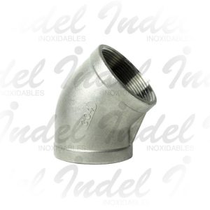 Codo 45 grados de acero inoxidable