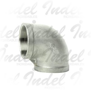 Codo 90 grados de acero inoxidable