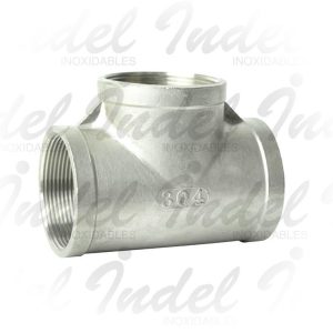 Tee recta de acero inoxidable