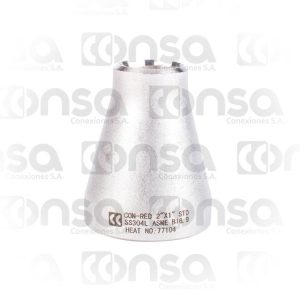 Reducción concéntrica soldable de acero inoxidable