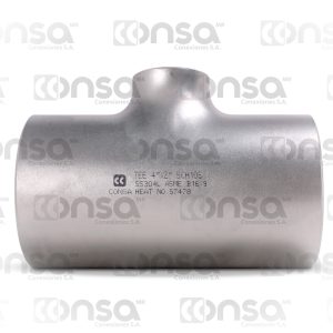 T recta (tee) de acero inoxidable soldable