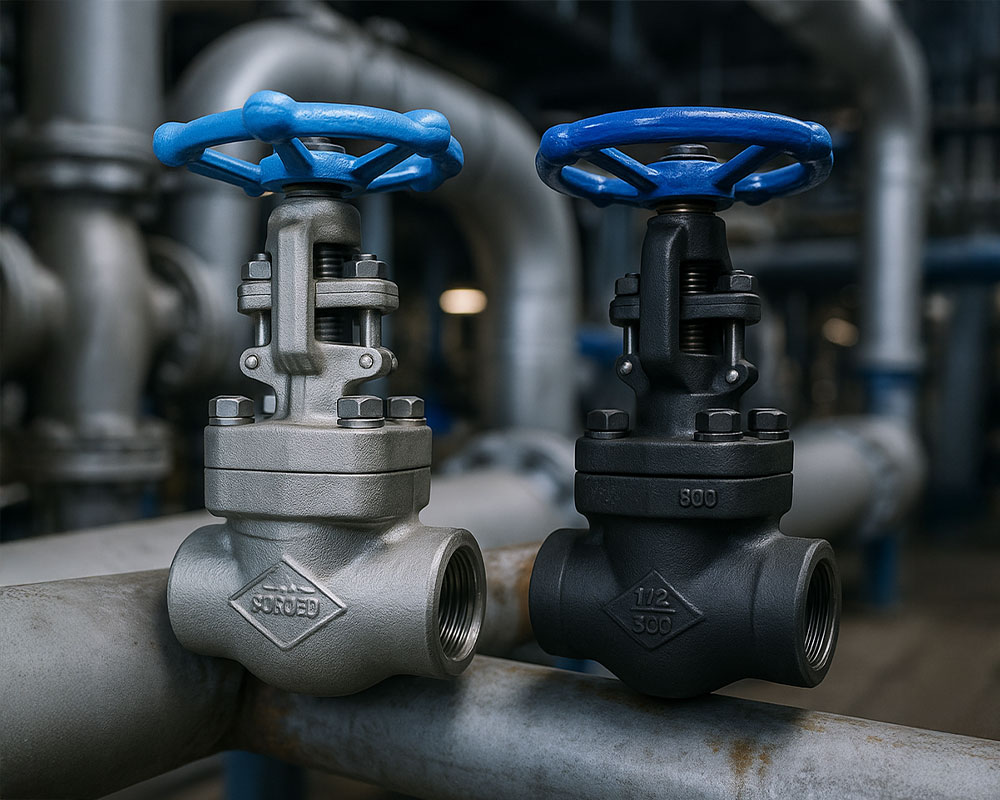 Válvulas globo en sistema hidráulico